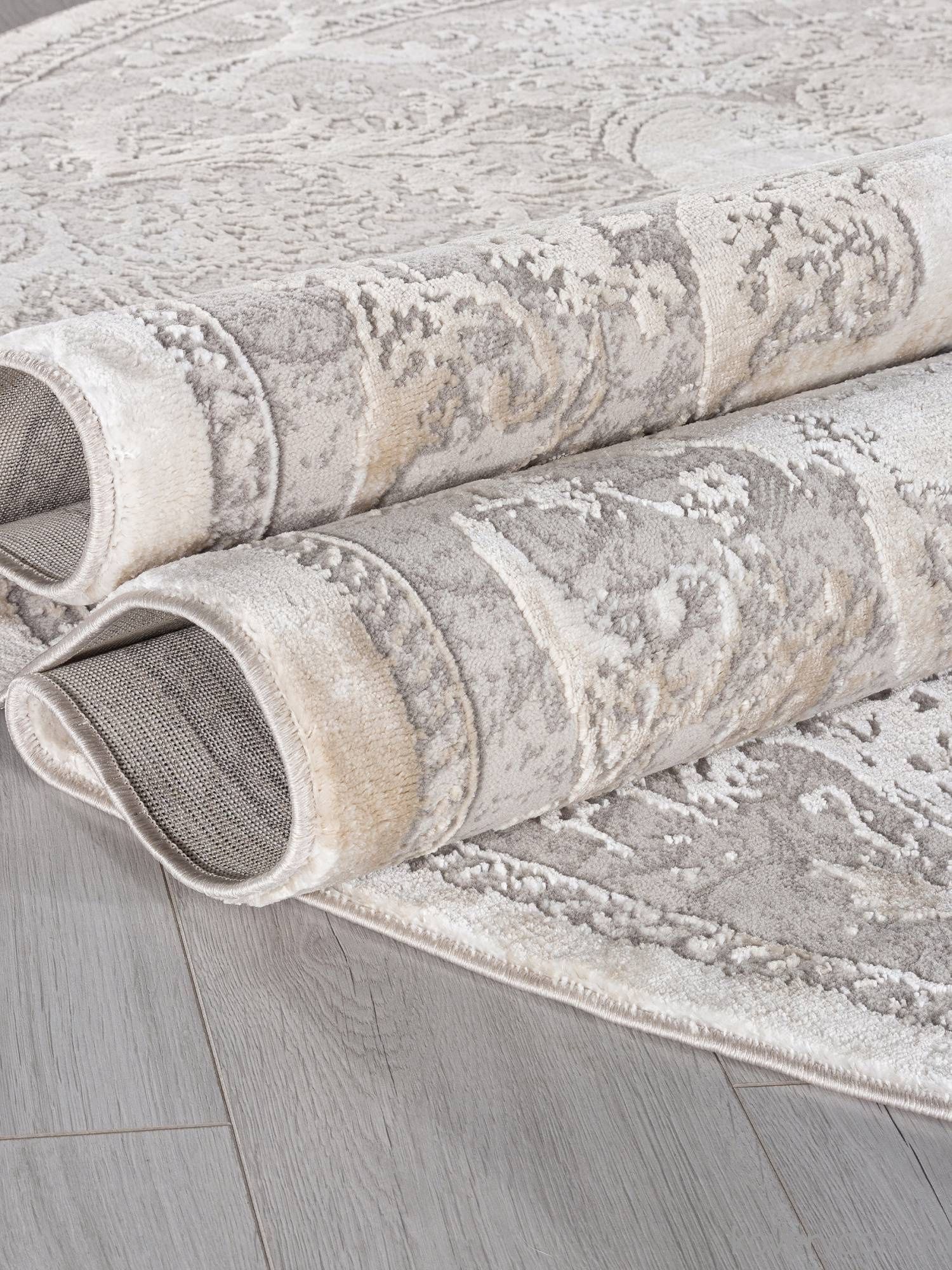 Ковер LUCCI P0047 WHITE / L.BEIGE Овал Ковер LUCCI P0047 WHITE / L.BEIGE Овал