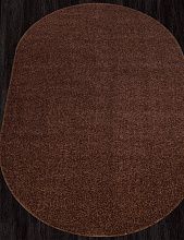 Однотонный ковер коричневый LANA T600 BROWN Овал