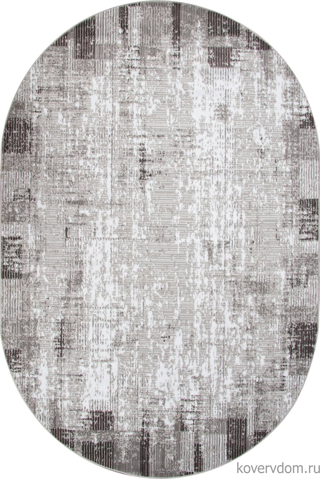 Ковер SILVER-A F396 GRAY Овал