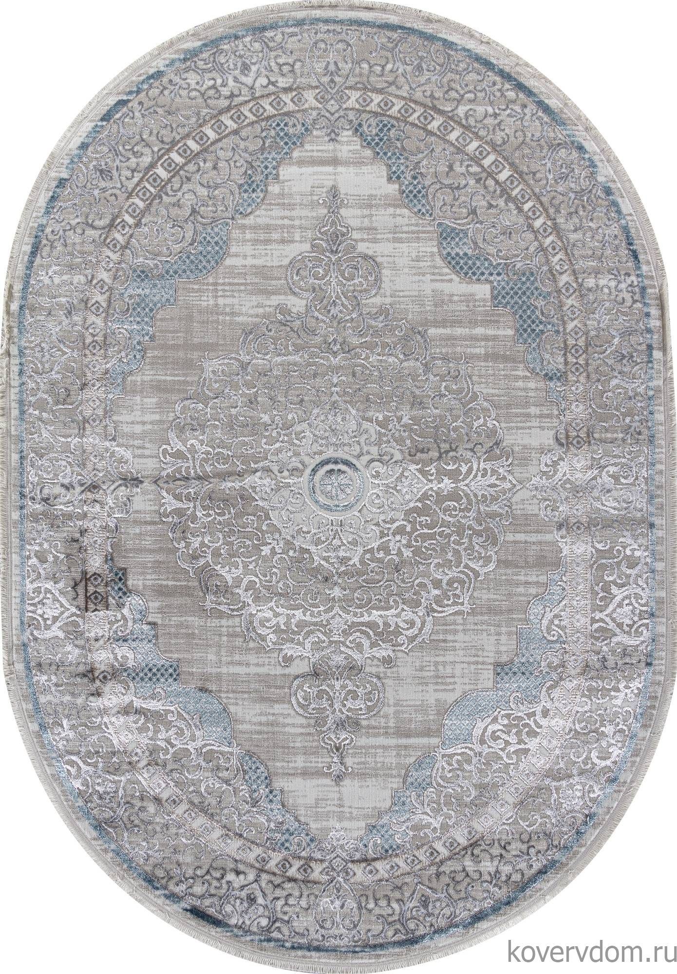 Ковер EFSAN L279A CREAM SHRINK / BLUE FDY Овал Ковер EFSAN L279A CREAM SHRINK / BLUE FDY Овал