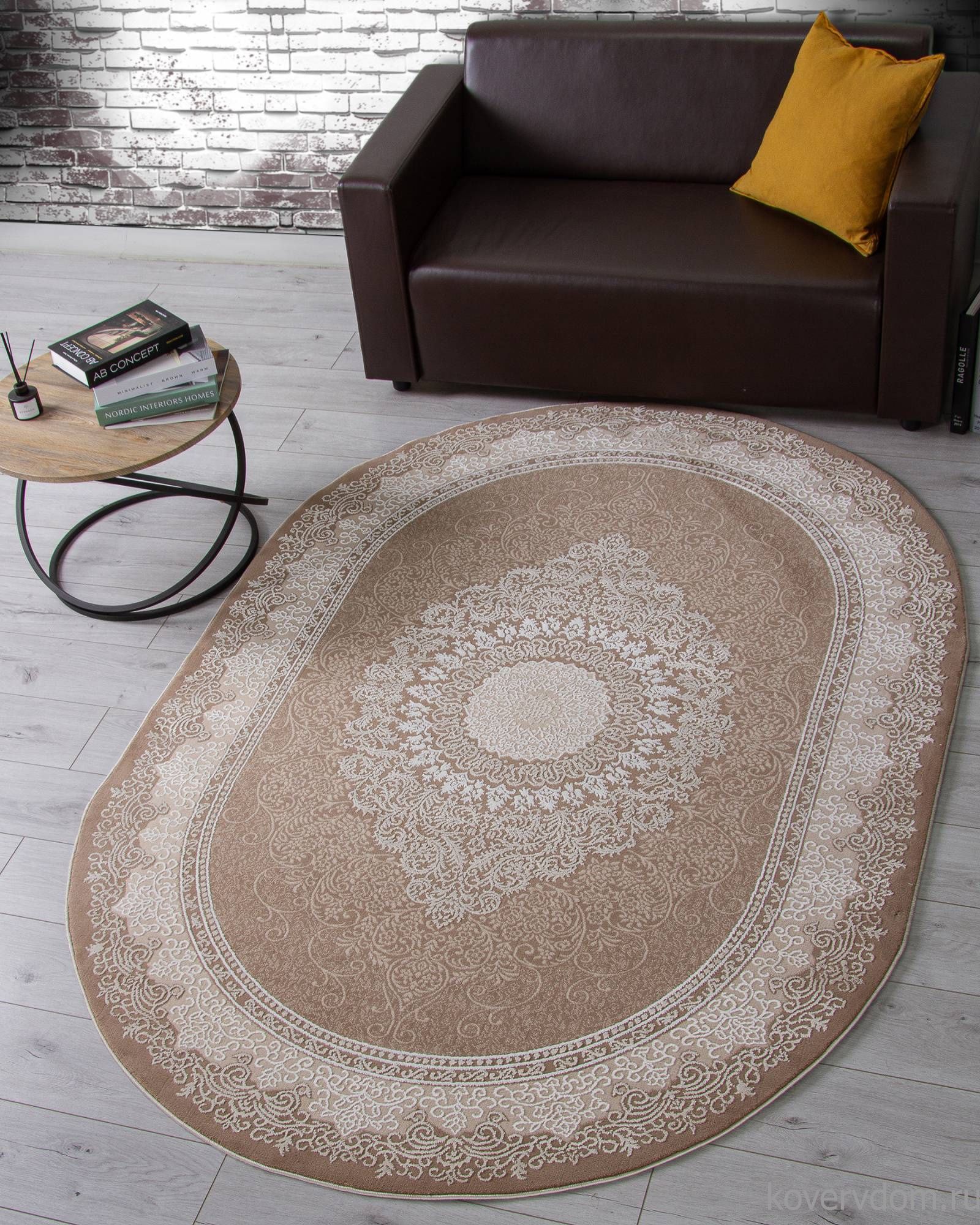 Ковер ARMINA 04076A BROWN / BROWN Овал Ковер ARMINA 04076A BROWN / BROWN Овал
