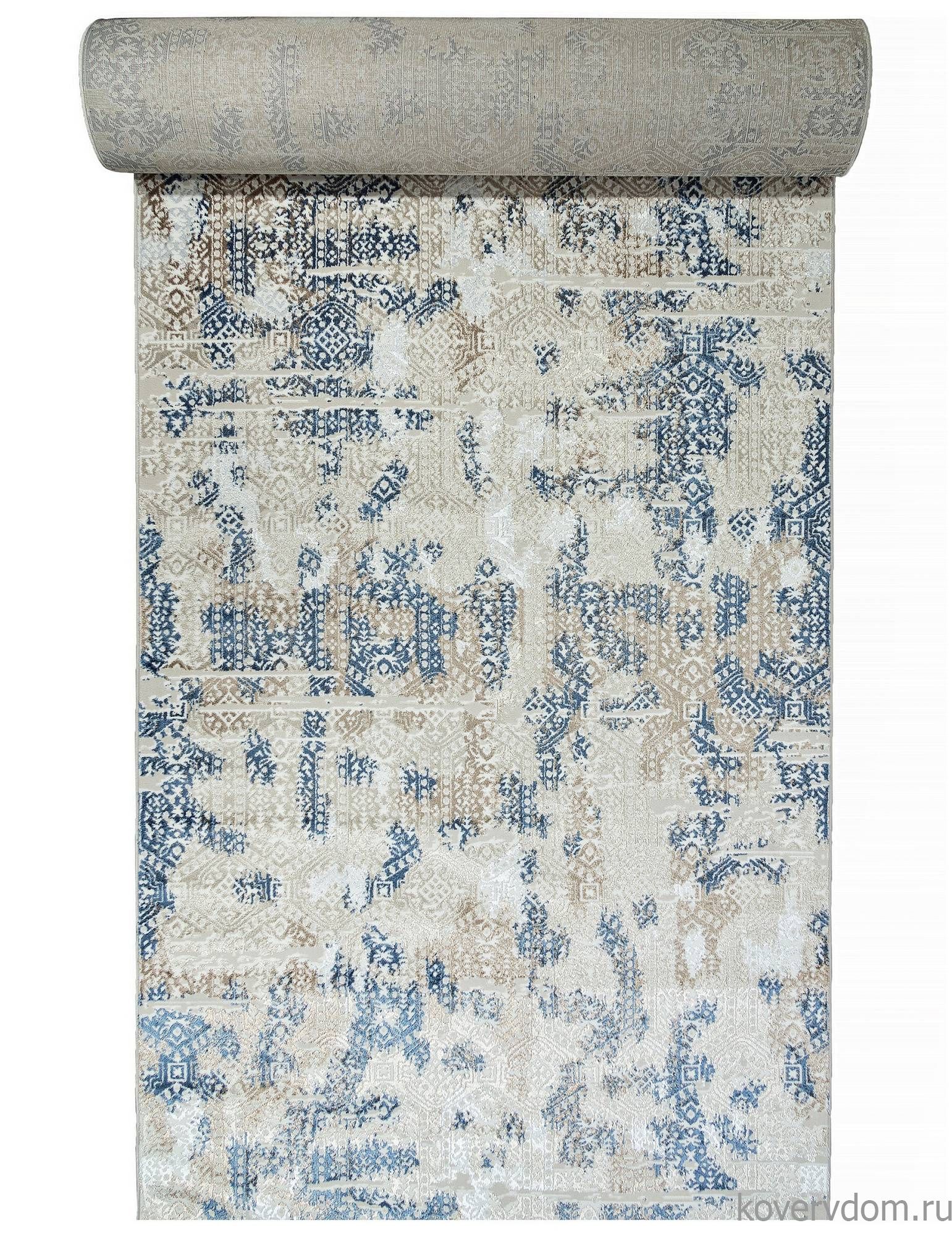 Ковровая Дорожка ANTEP O1699 630 CREAM / BLUE Ковровая Дорожка ANTEP O1699 630 CREAM / BLUE