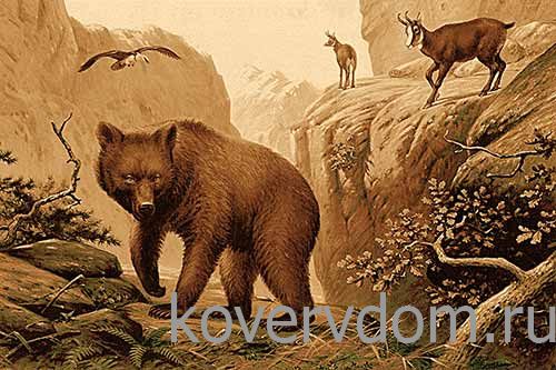 Ковер DA VINCI FAUNA Z901 BROWN Медведь в горах