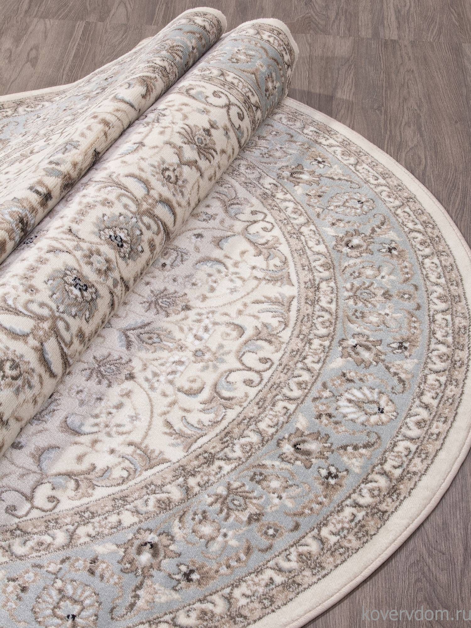 Ковер VALENCIA DELUXE F014 CREAM-L.BLUE Овал Ковер VALENCIA DELUXE F014 CREAM-L.BLUE Овал