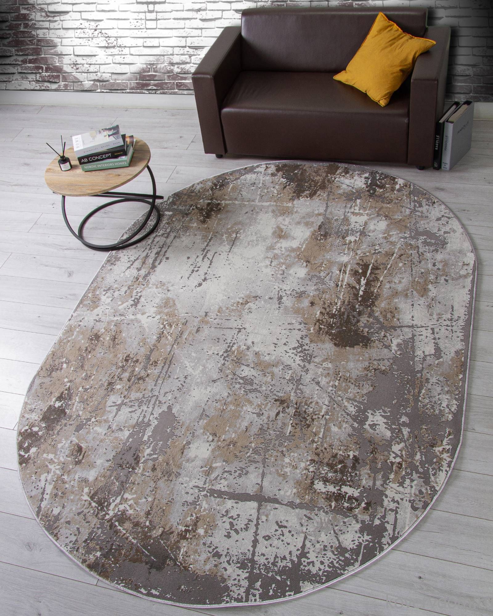 Ковер GRAFF 3433 GRAY-BEIGE Овал