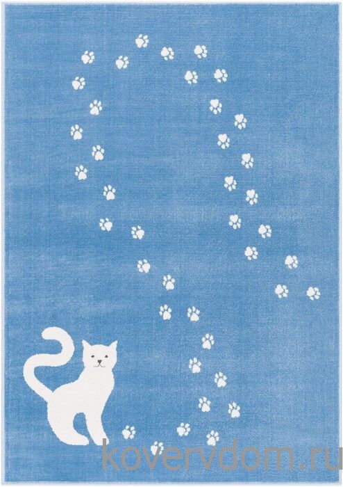 Ковер с котиком SOFT Kotek azure