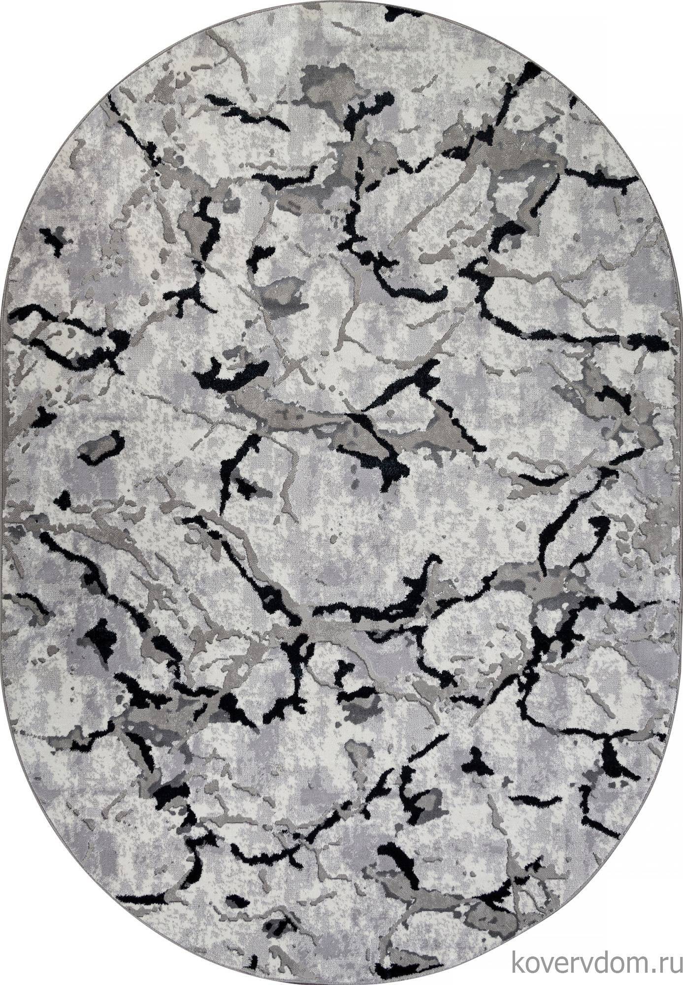 Ковер PALERMO F289 DARK GRAY Овал Ковер PALERMO F289 DARK GRAY Овал