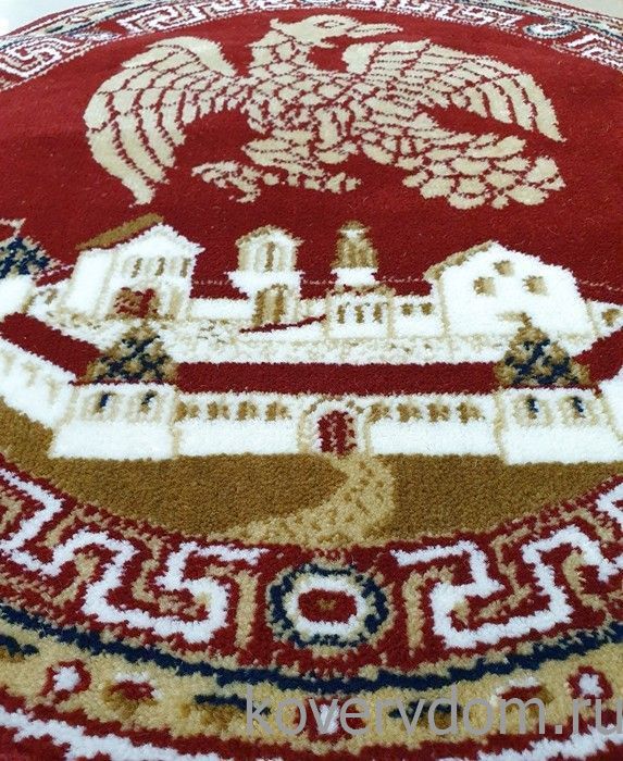 Ковер ОРЛЕЦ в храм круглый красно-бордовый Ковер ОРЛЕЦ в храм круглый красно-бордовый