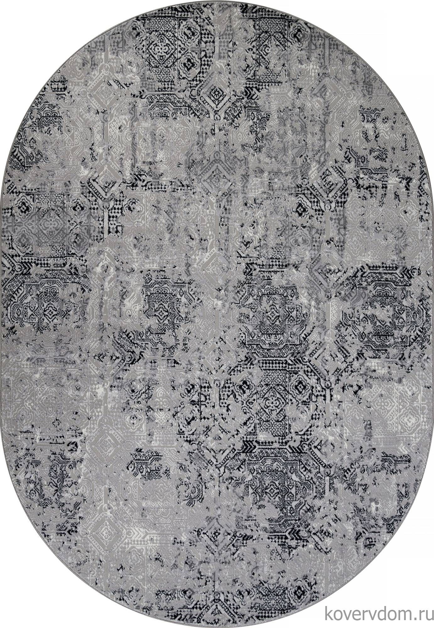 Ковер PALERMO F281 DARK GRAY Овал Ковер PALERMO F281 DARK GRAY Овал