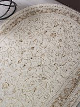 Ковер с бахромой ZARINA M101B CREAM / CREAM Овал