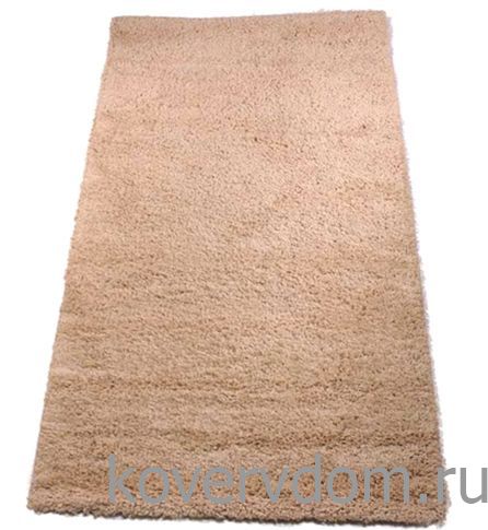 Ковер шегги RELAX PCOO однотонный бежевый ОВАЛ 