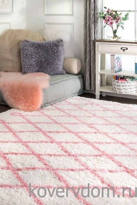 Ковер ручной работы SHAGGY MOROCCO ivory-pink
