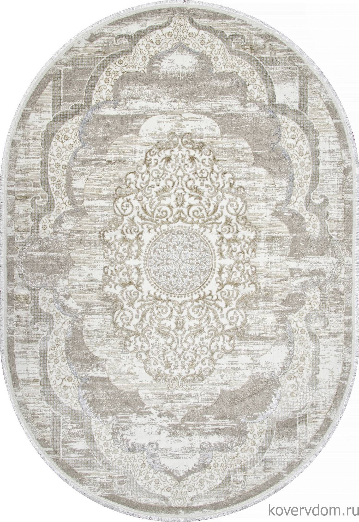 Ковер ALFANI Q018A BEIGE FDY / CREAM SHRINK Овал Ковер ALFANI Q018A BEIGE FDY / CREAM SHRINK Овал