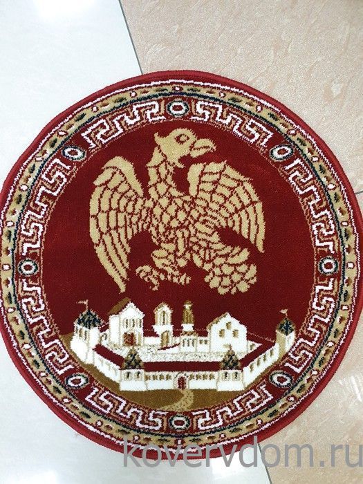 Ковер ОРЛЕЦ в храм круглый красно-бордовый Ковер ОРЛЕЦ в храм круглый красно-бордовый